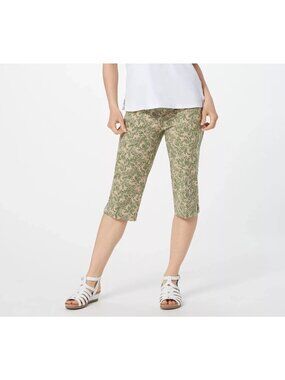 Isaac Mizrahi Live Capri Pants Size 2 Tall 24/7 Stretch Petal Pushers Paisley NE